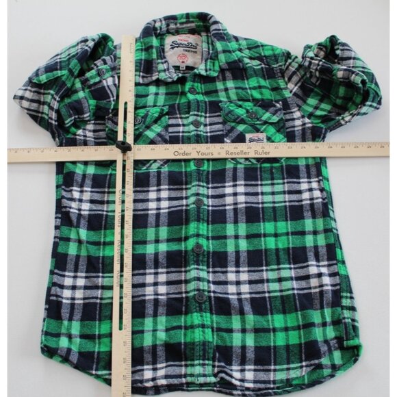 Vintage Superdry Men's Button Down Flannel Size M - Picture 3 of 5
